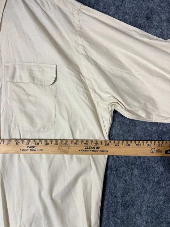 Burberry London cream button up shirt Size XL #luxury #menswear Made In USA - Picture 6 of 10